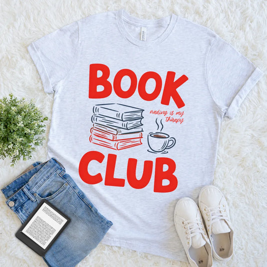 stack of books and coffee tee vintage design