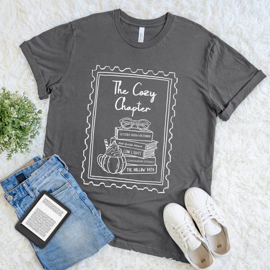 Bookish gift for fall - autumn-themed tee for cozy readers and introverts