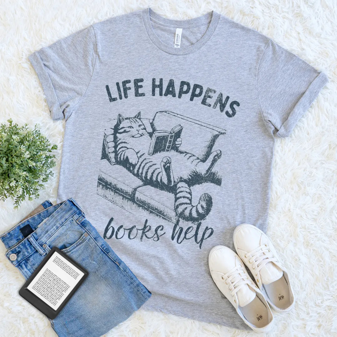 vintage reading tee for introverts