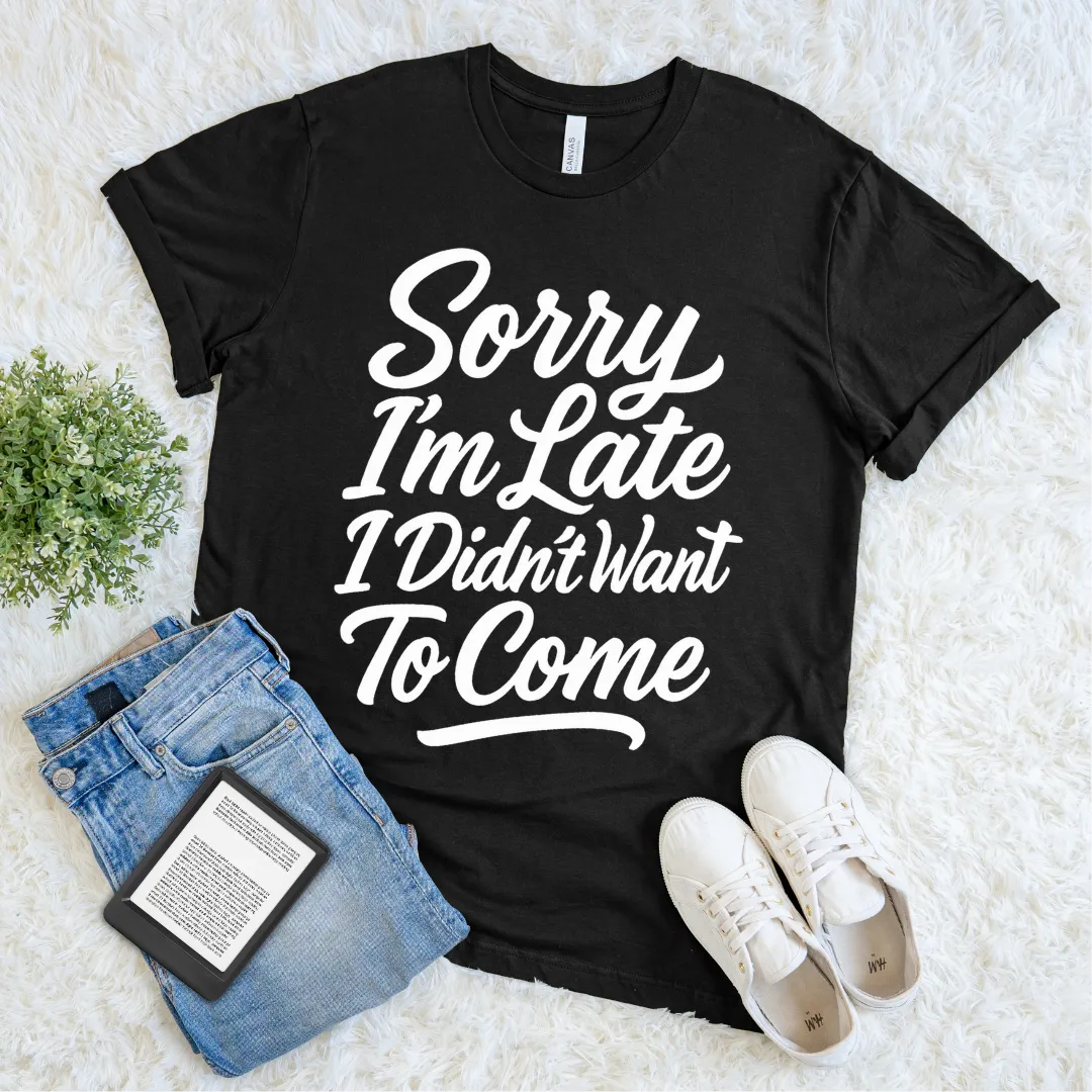 Funny typographic design on a casual black unisex tee