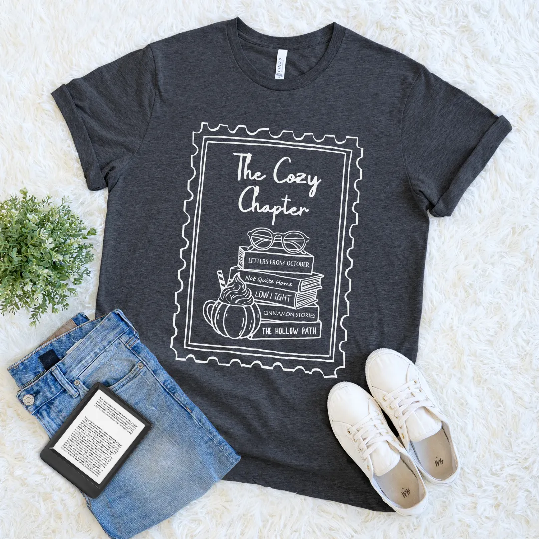 Bookish shirt for introverts featuring warm fall cozycore aesthetics