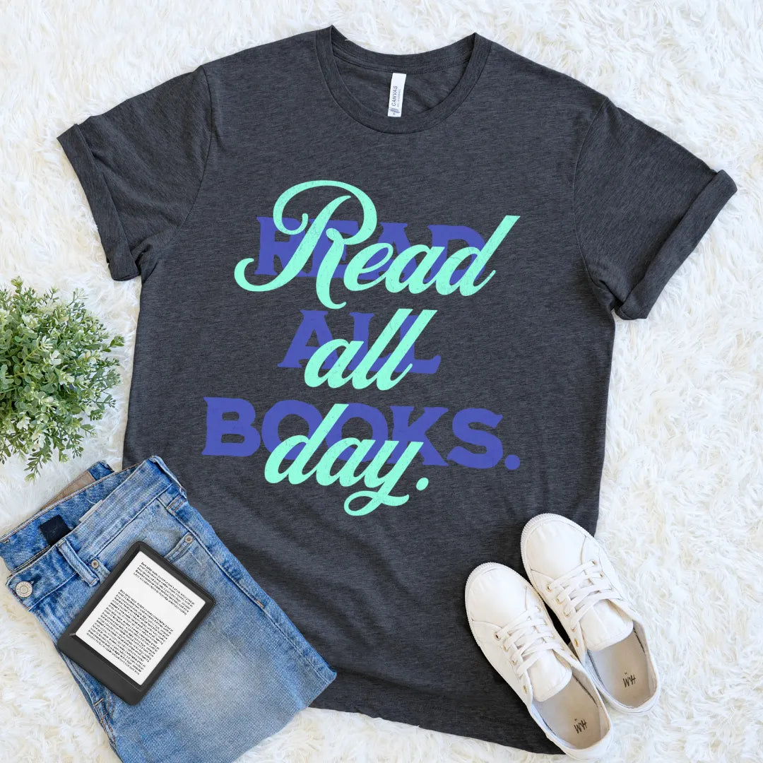 retro typography shirt for readers