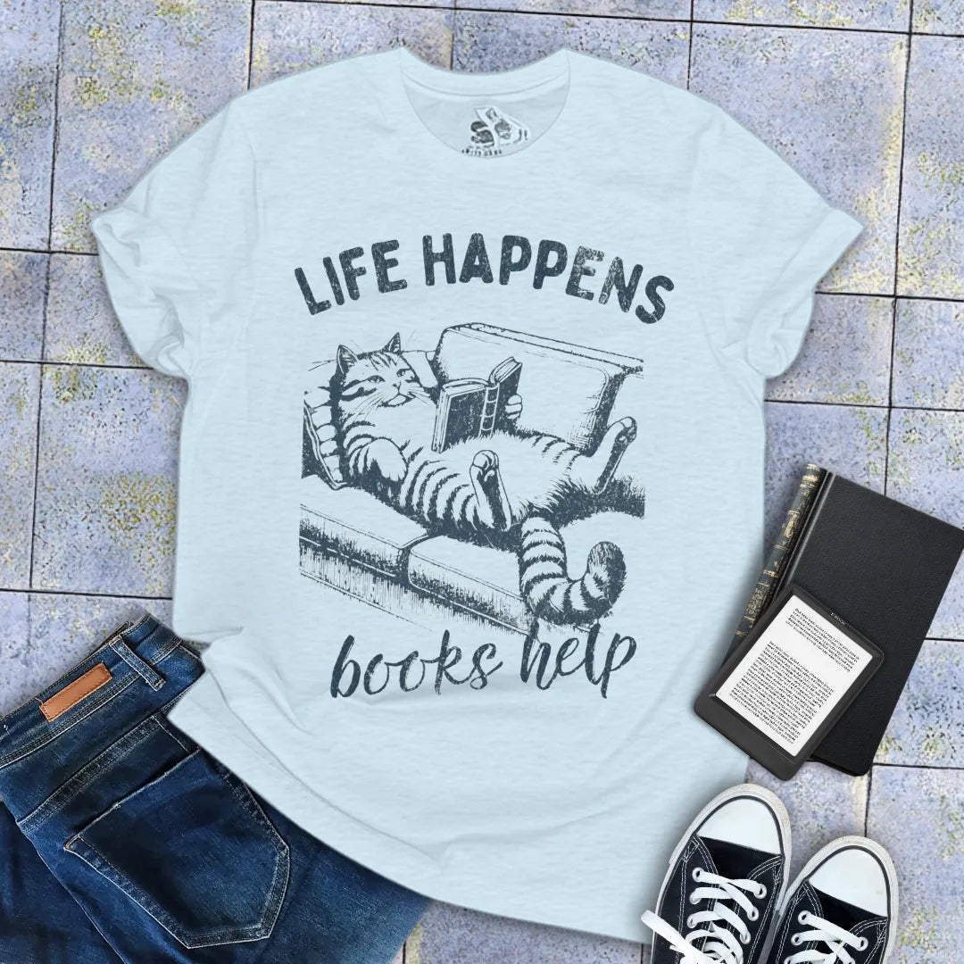 cozy couch book lover t-shirt