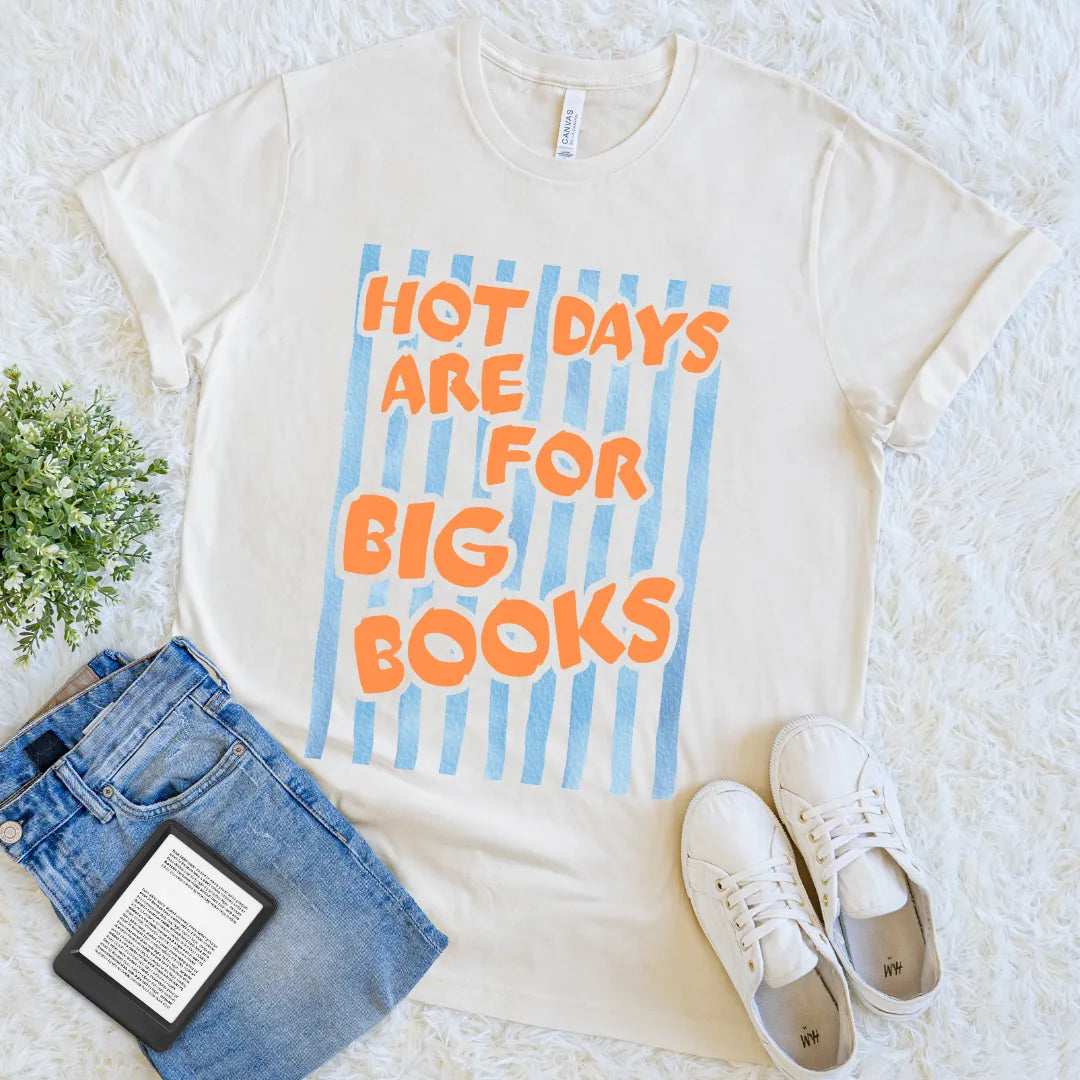 retro book lover tee for beach readers