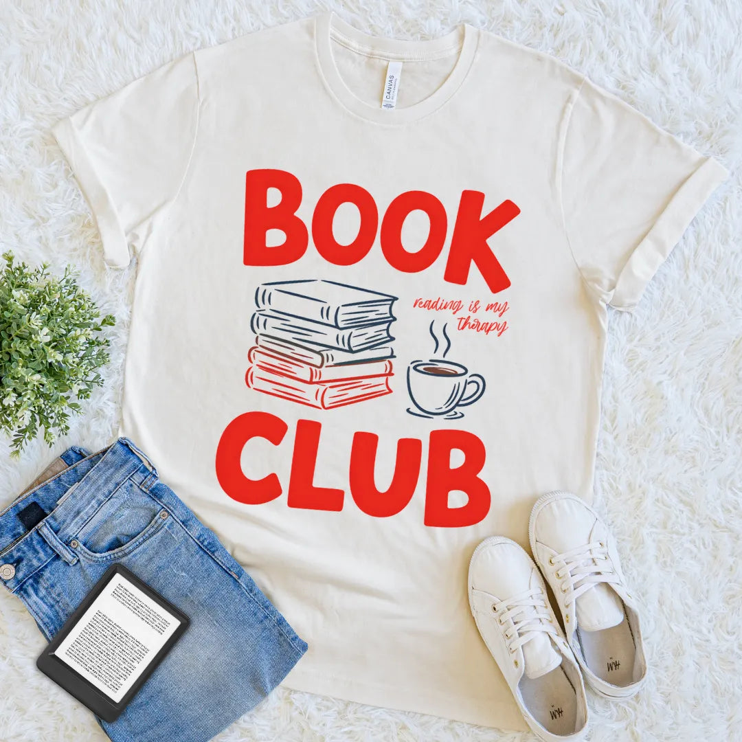 book club reading is therapy vintage t-shirt