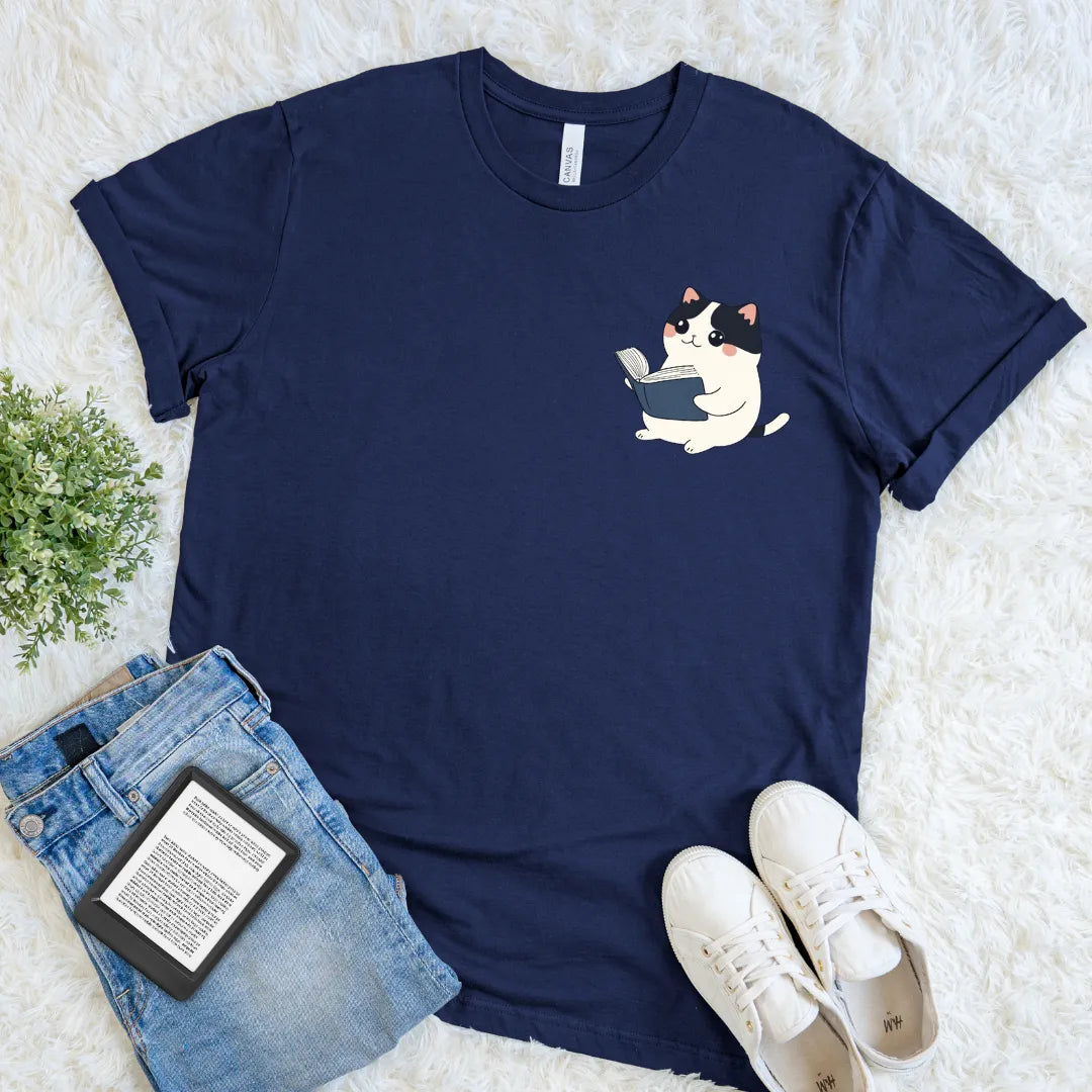 Calico Bookish Kitten Tee
