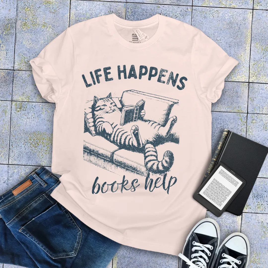 vintage relaxing reader tee for fiction fans