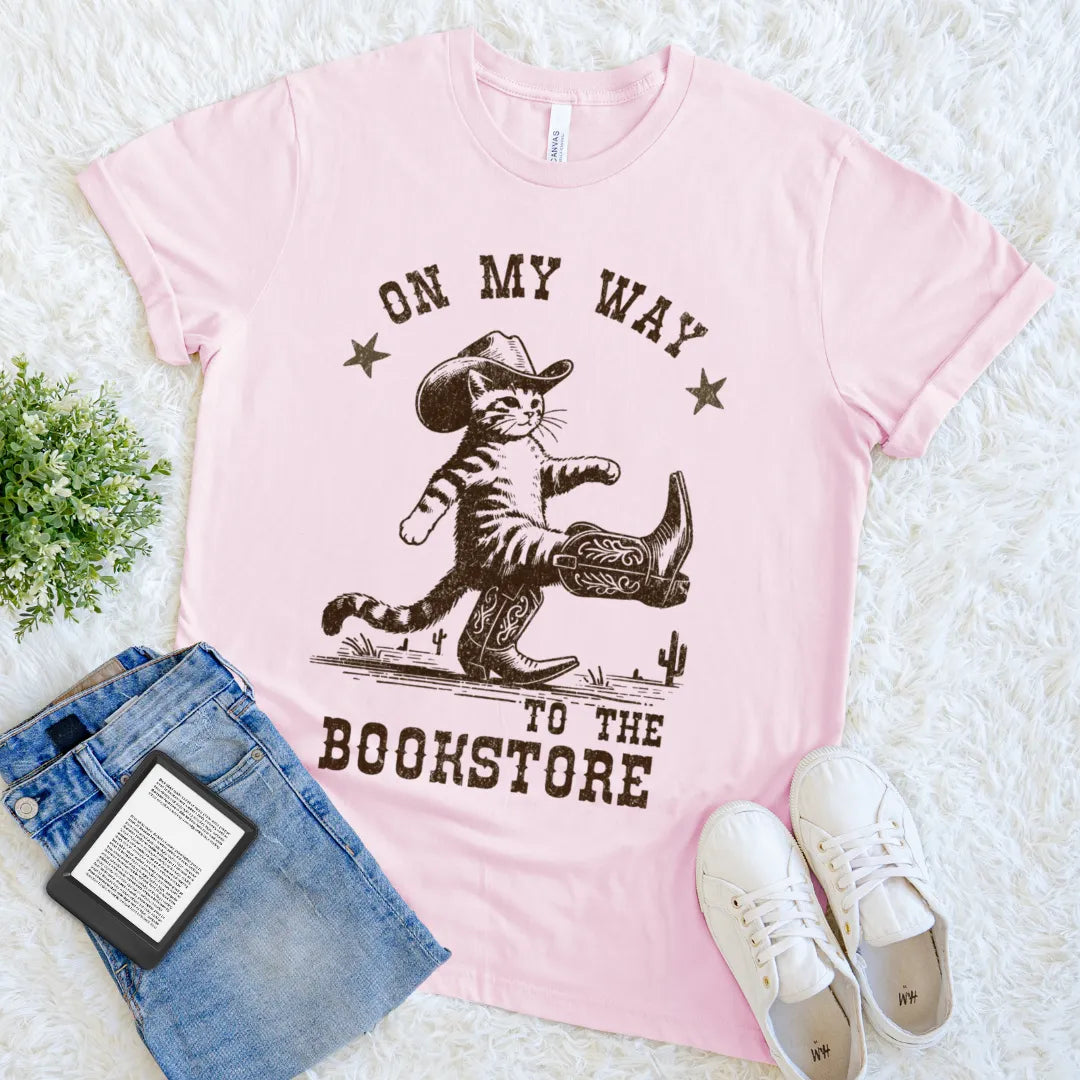 funny vintage western reading tee