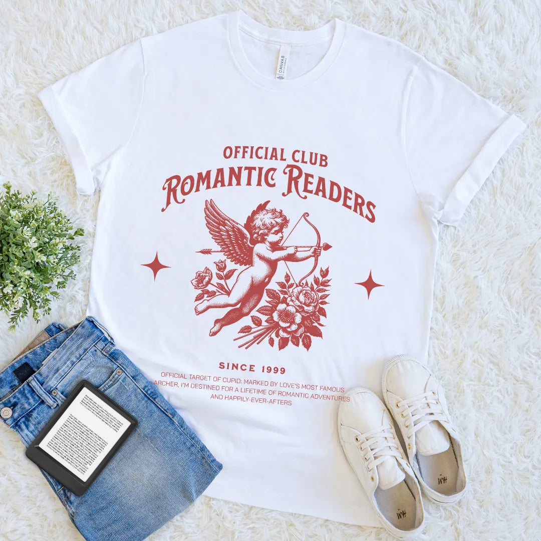 aesthetic tee for fans of romance novels and bookish tropes