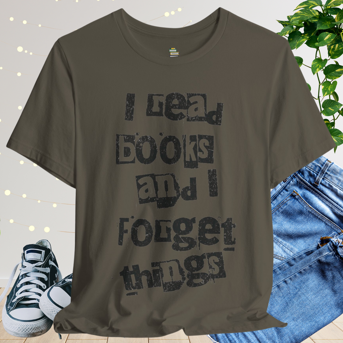 I Read Books And I Forget Things Stencil Unisex T-shirt