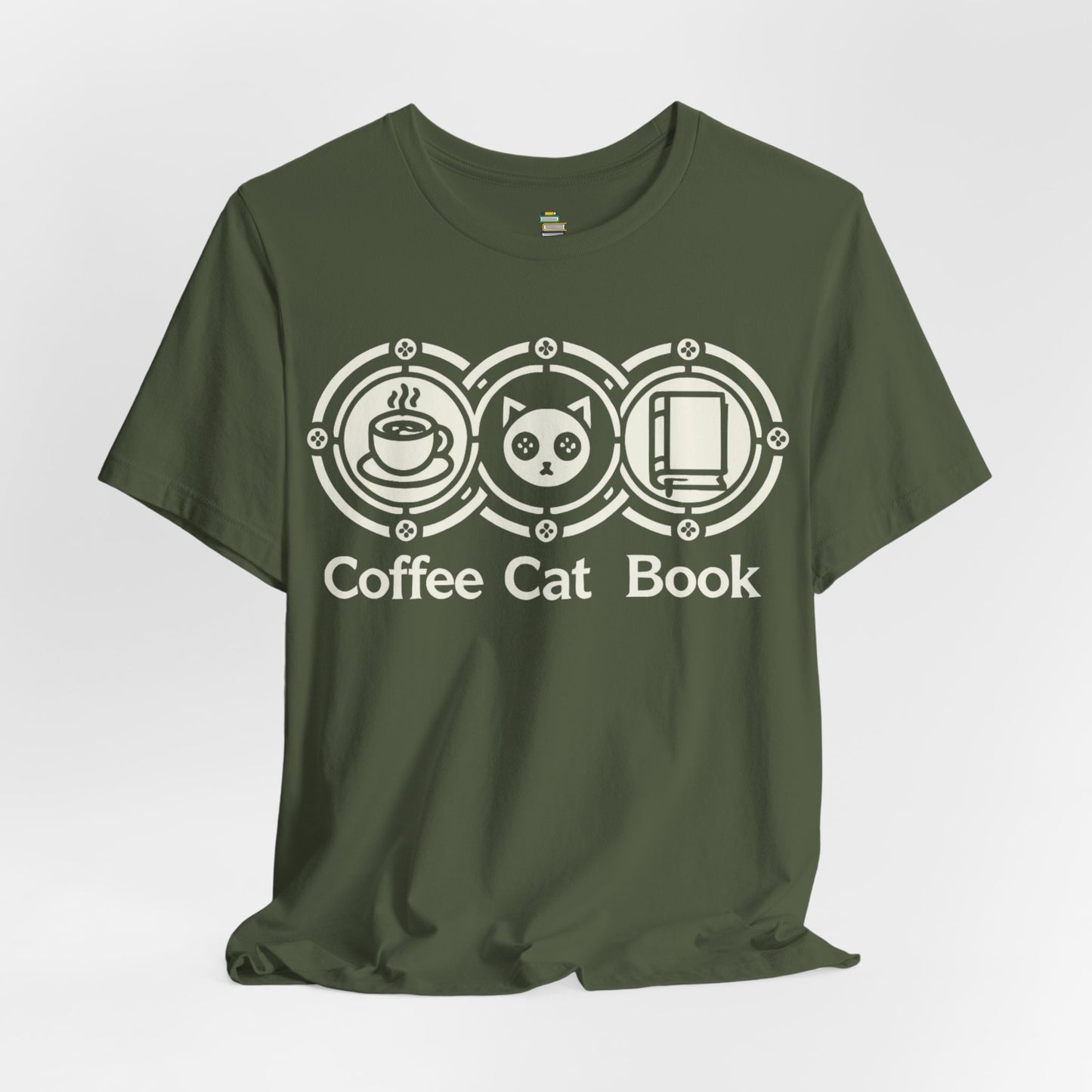 Coffee Cat Book Unisex T-shirt