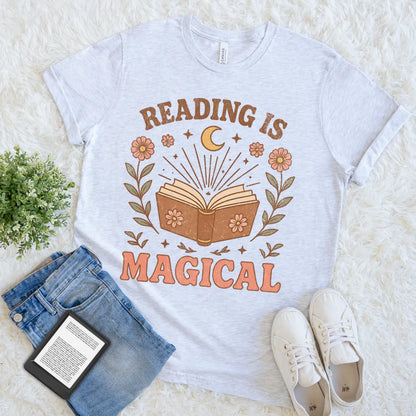 Reading Is Magical Graphic T-Shirt - Book Lover Tee