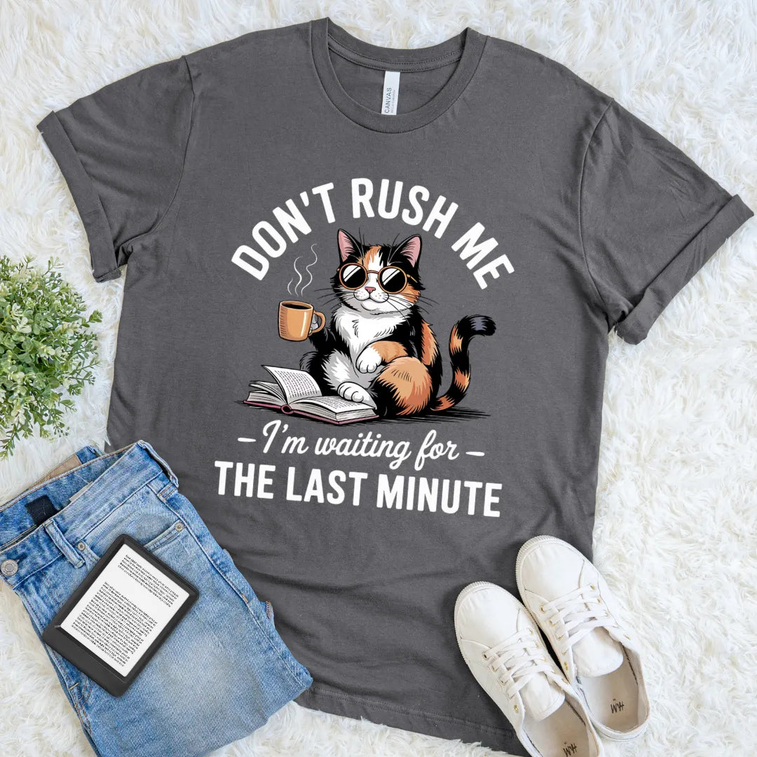 procrastination cat book lover shirt