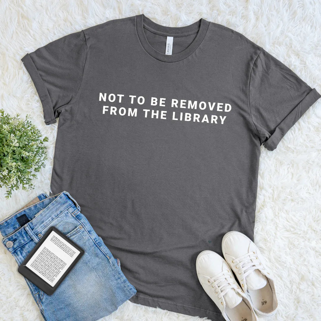 Simple librarian gift shirt in ash grey  cotton