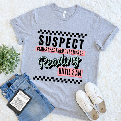  funny reading  t-shirt  with bookish quote in athletic heather 