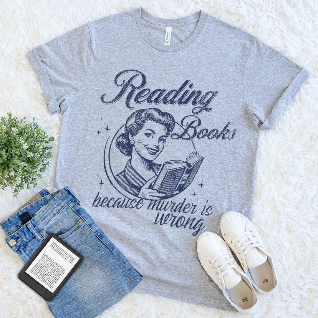 funny vintage murder mystery book shirt