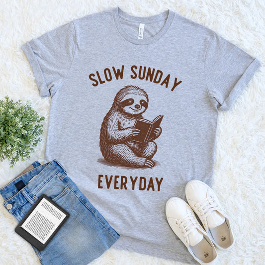 introvert book t-shirt – Slow Sunday Every Day
