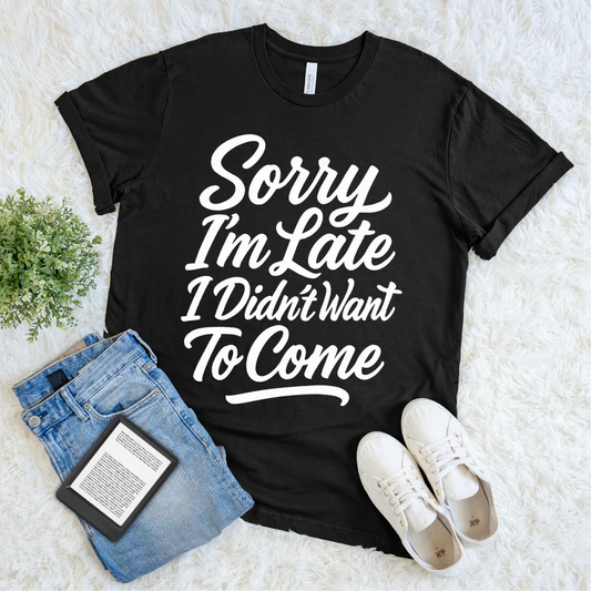 Funny typographic design on a casual black unisex tee