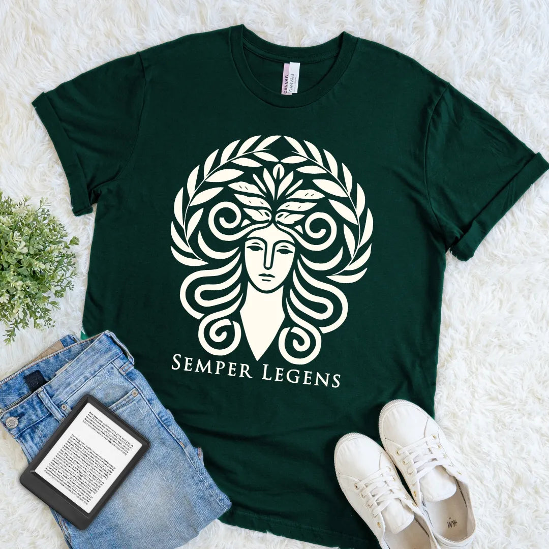 Forest Semper Legens Always Reading Latin book lover T-shirt