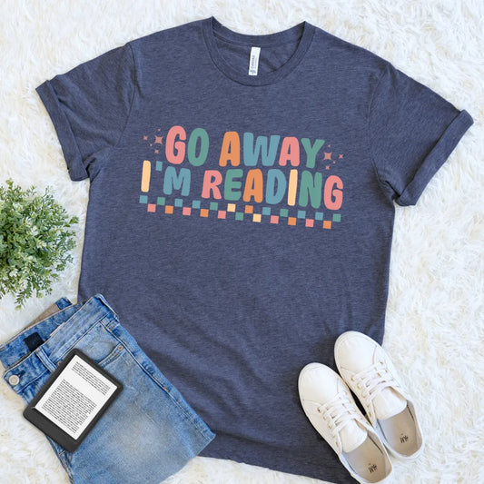 go away i’m reading pastel shirt