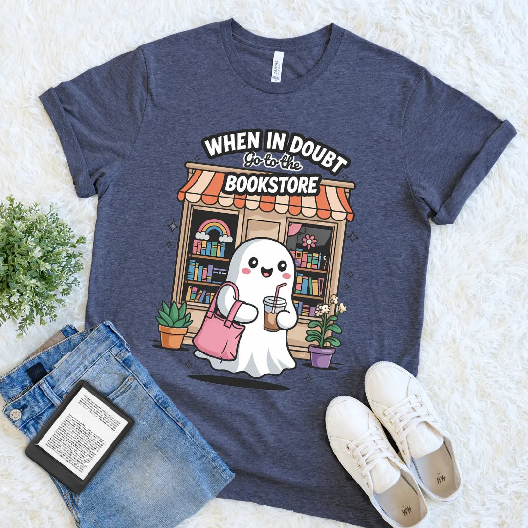 aesthetic haunted book lover tee