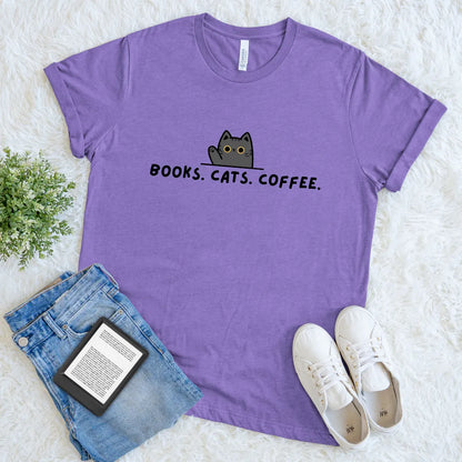 Purple t-shirt with Simple aesthetic design for introverts and readers