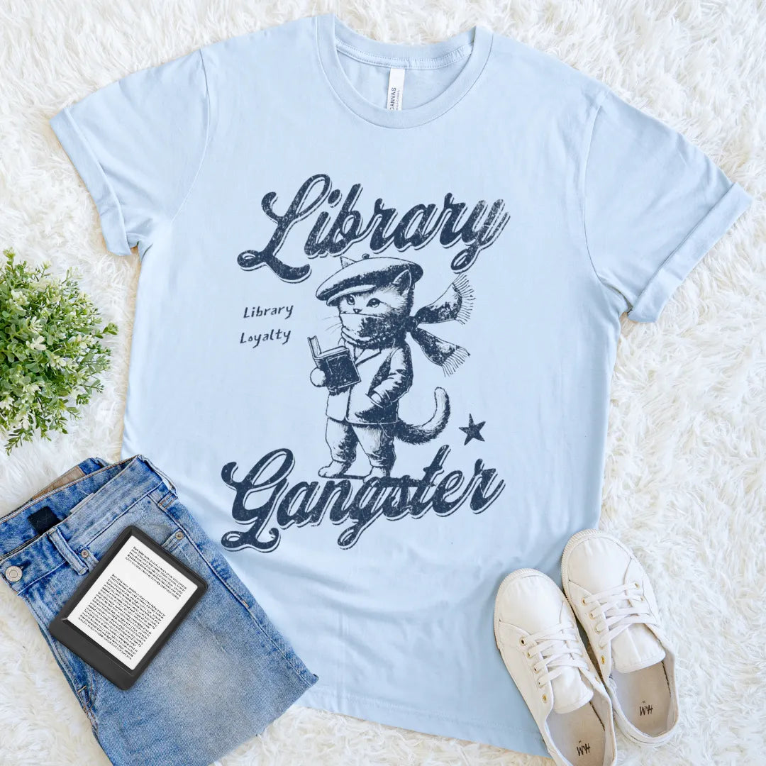 vintage library gangster funny shirt for introverts