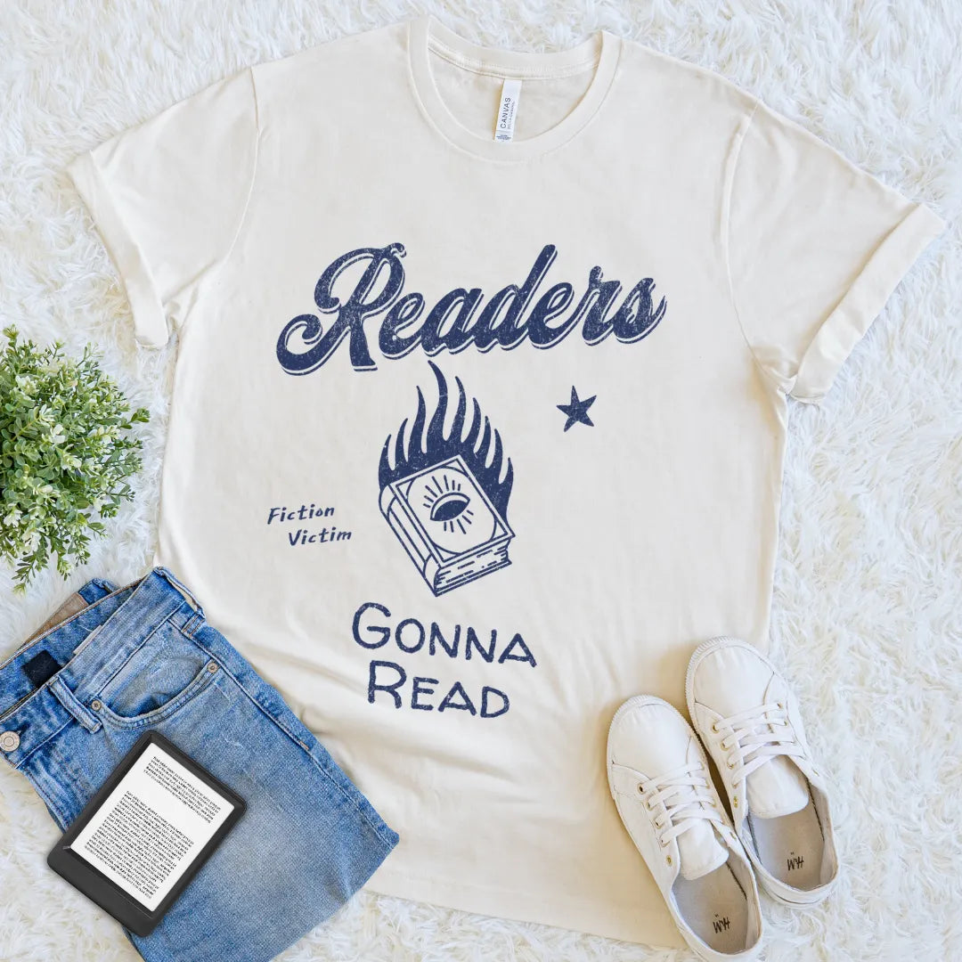 fiction victim flaming book shirt