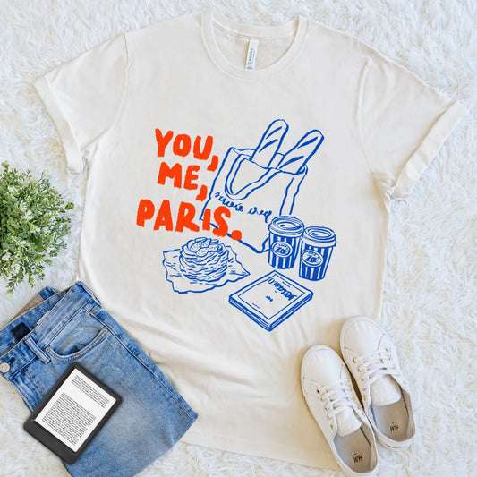 french cafe bookish shirt for readers