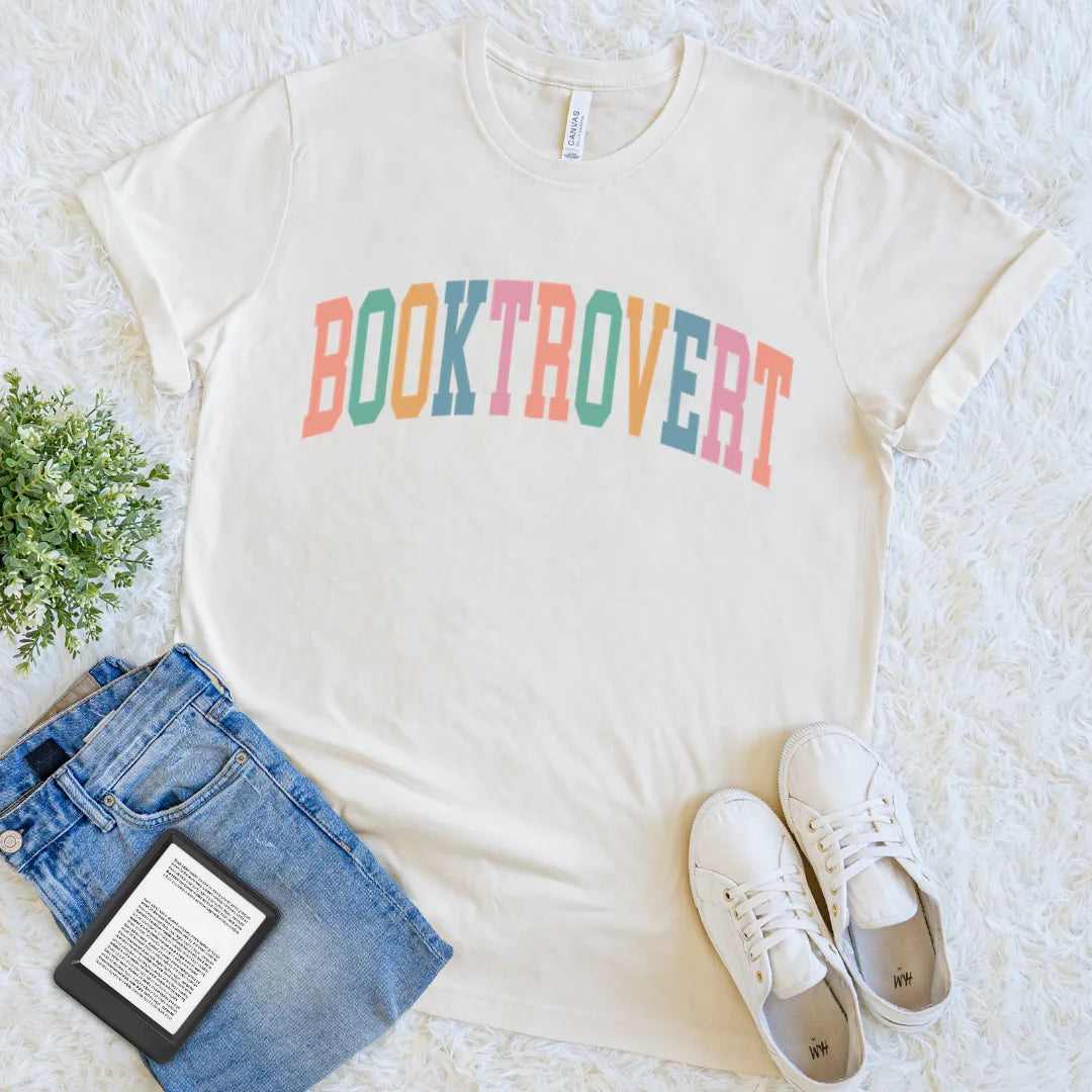 Booktrovert Pastel Tee