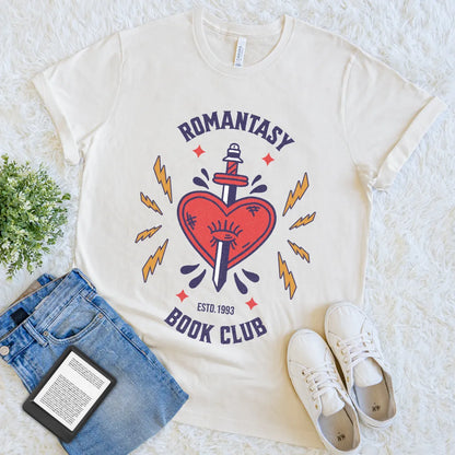 book lover shirt with vintage tattoo design