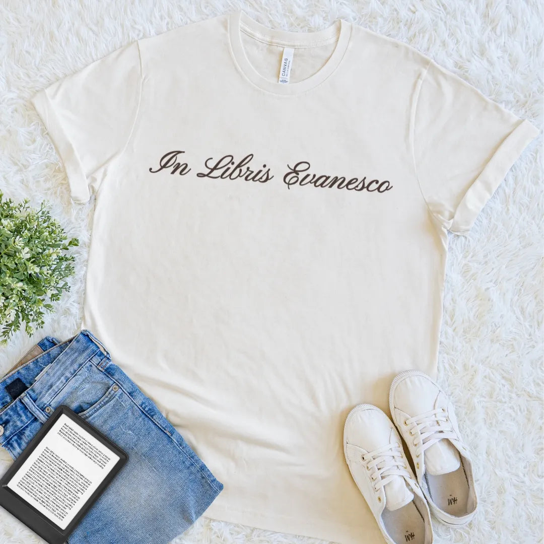 Natural In Libris Evanesco Latin book lover reader T-shirt