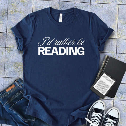 bold text book lover tee black and white