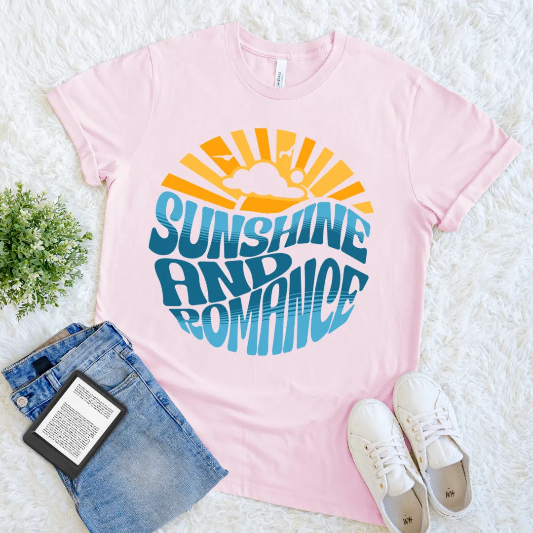 vintage summer reading t-shirt for romantics