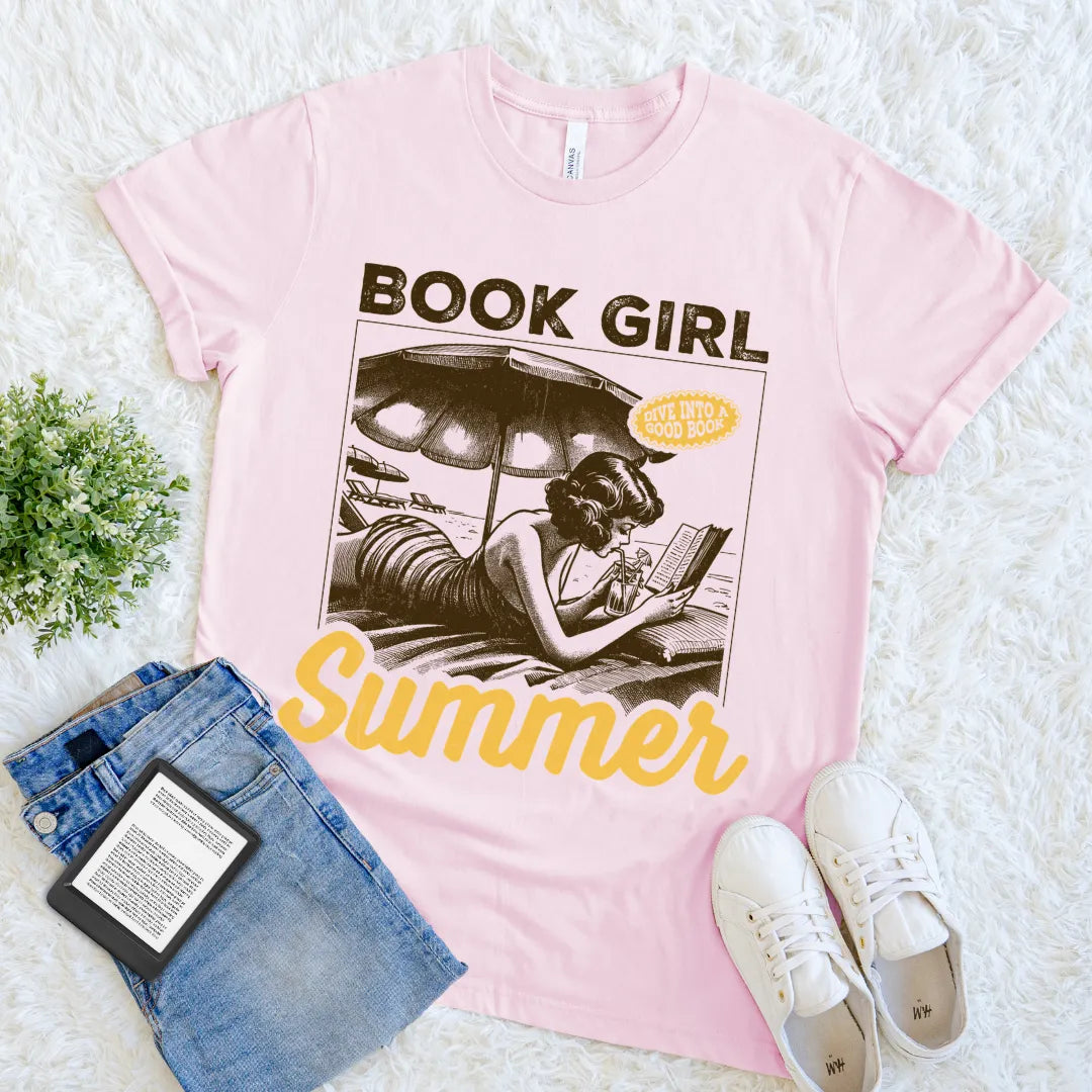 vintage beach reader t-shirt