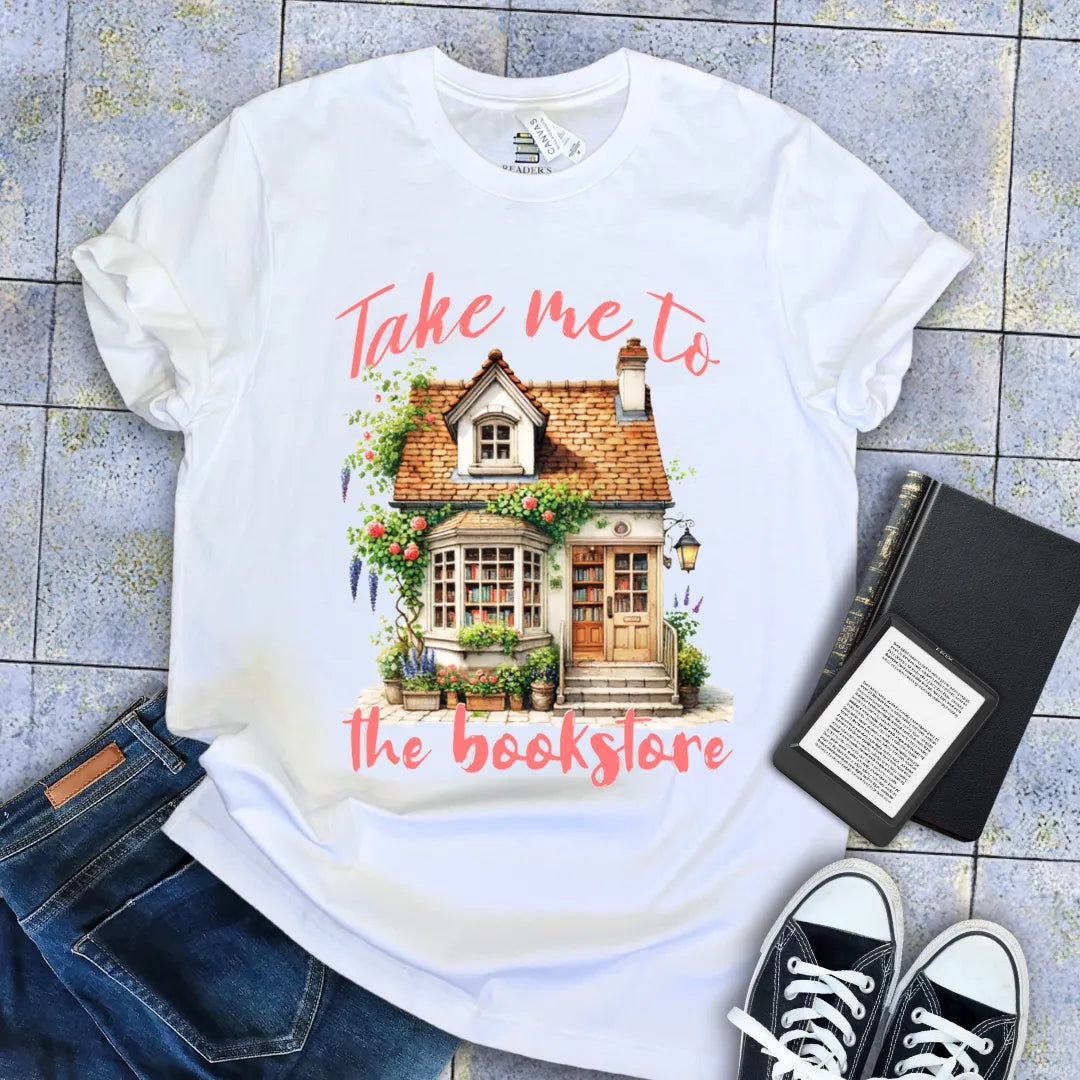 cozy bookstore cottagecore t-shirt
