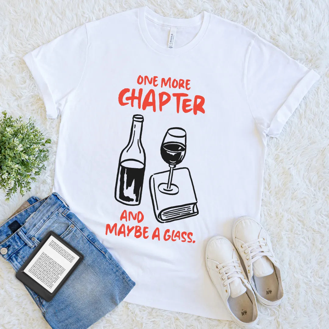 literary wine lover shirt in minimalist style