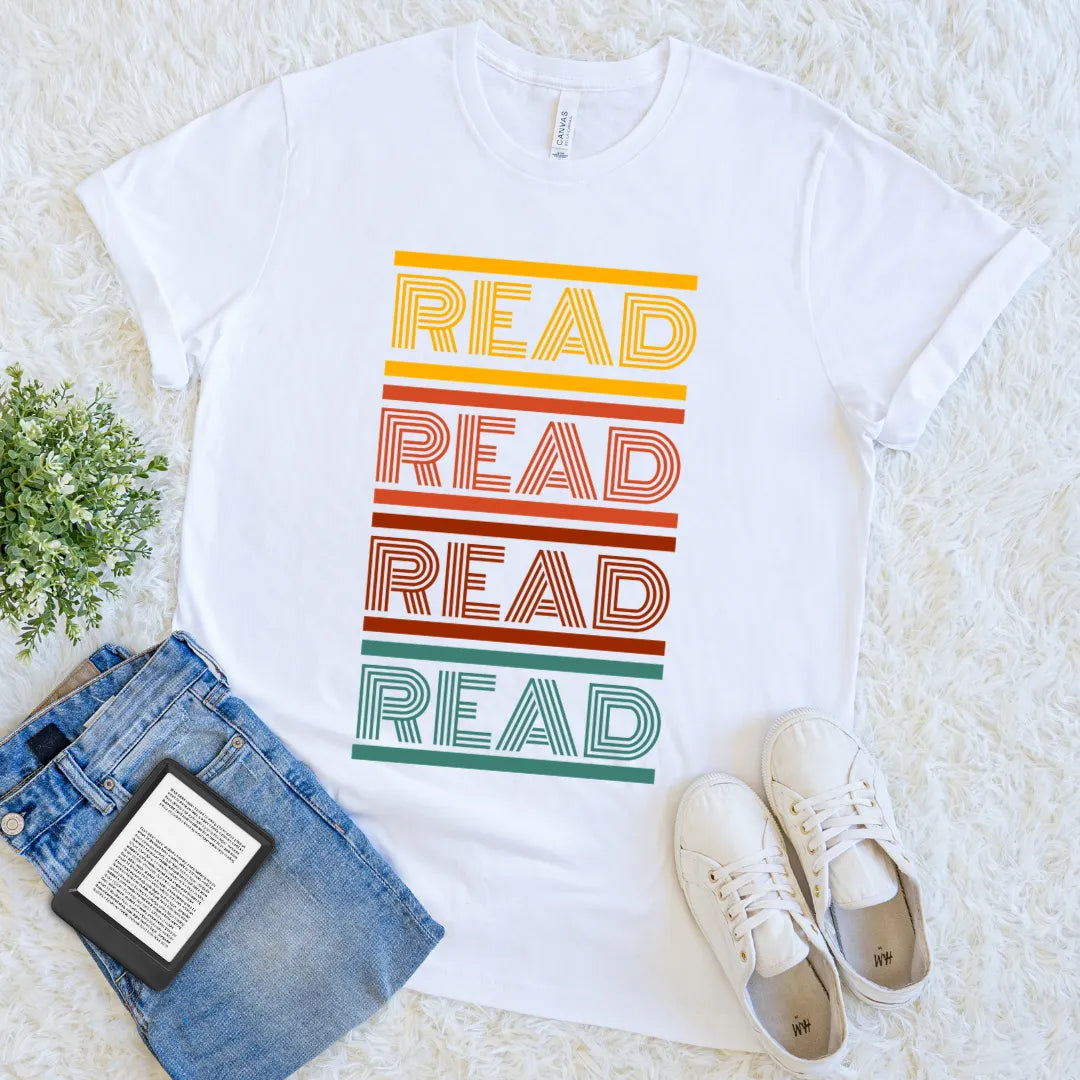 70s style reading shirt for bookish readers