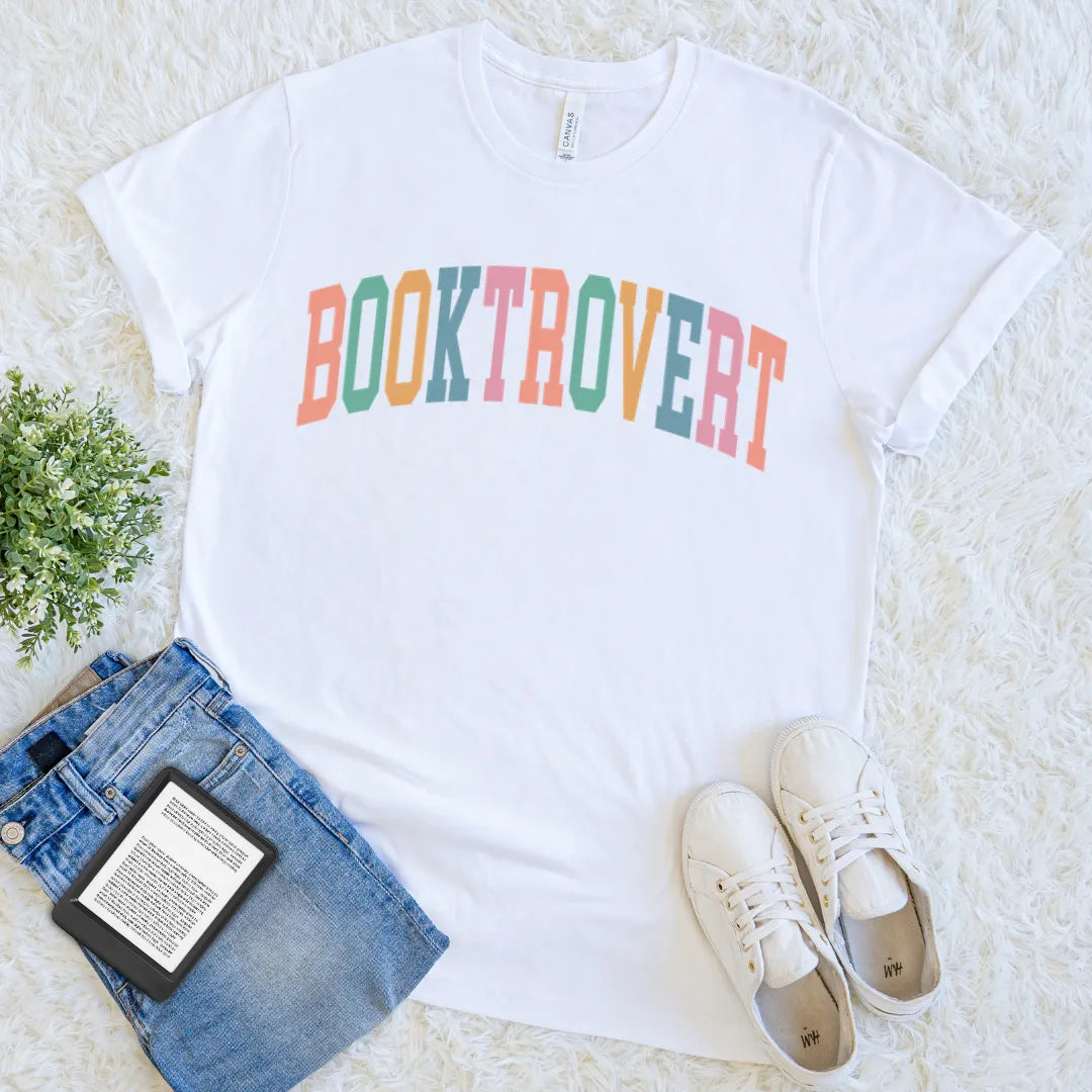 Booktrovert Pastel Tee