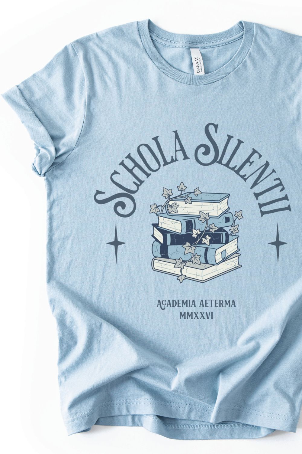 School of Silence T-Shirt – Dark Academia Book Lover Aesthetic Tee, Latin Quote Shirt